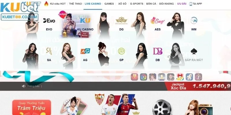 Các trò chơi có tại sảnh Casino online được yêu thích nhất